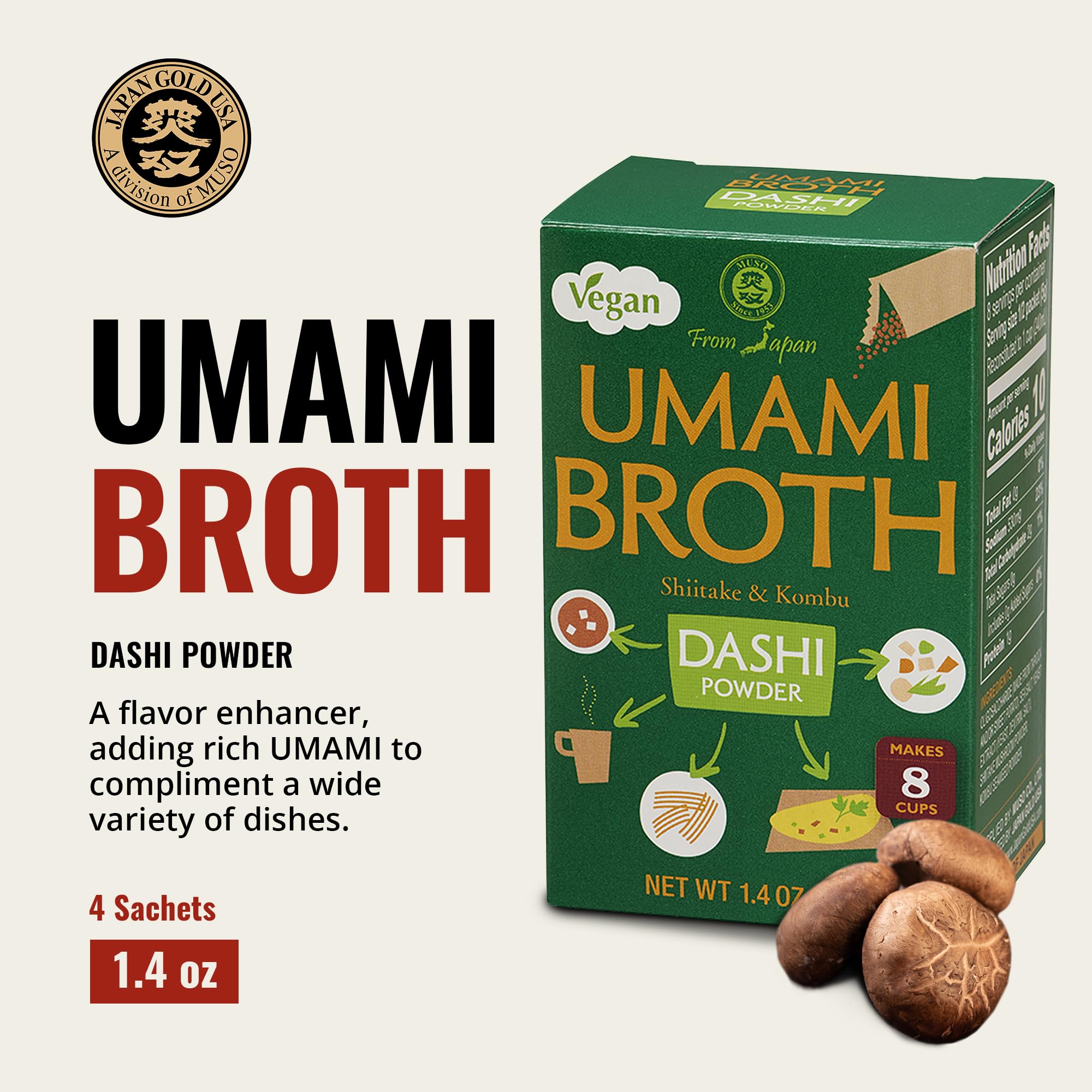 Amazon.com : Muso From Japan - Umami Broth Dashi Powder, Vegan